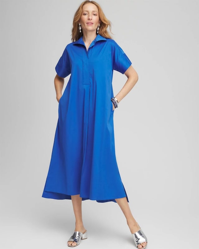 Popover Hi-low Midi Shirtdress - image 1